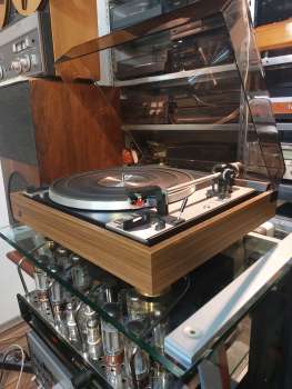 Preview: DUAL CS 601 belt drive großer Teller Holzzarge mit Audio Technica AT MG 35 V